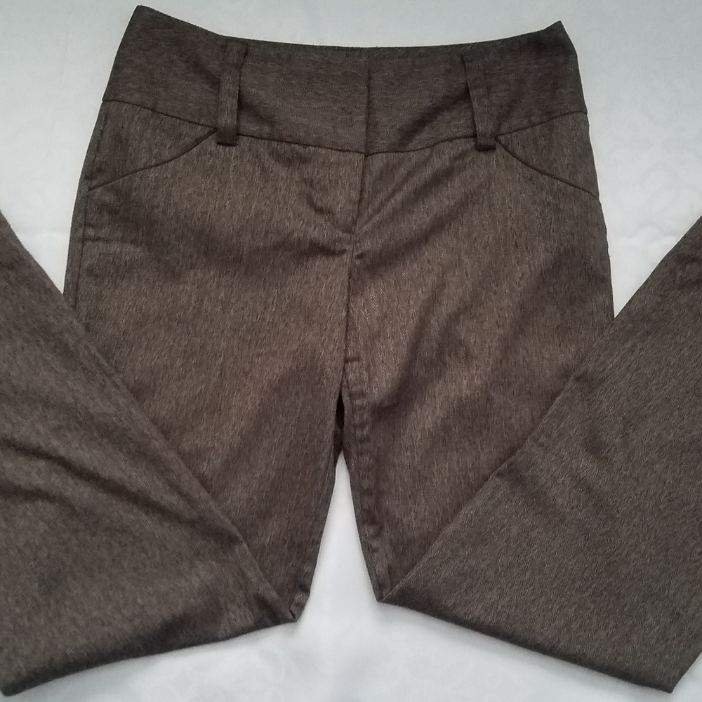 iz Byer California brown straight-leg dress slacks